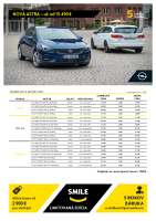 Opel Astra K - cennik tech udaje 2019 